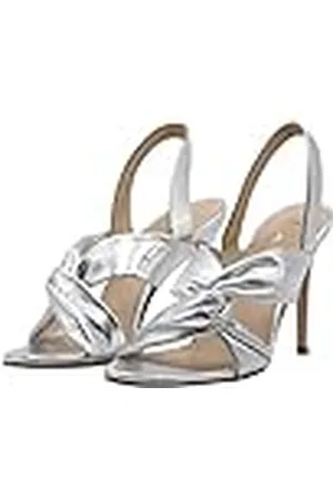 Faina Piel, Zapatos de tacón de Cuero Mujer, Plata, 37 EU