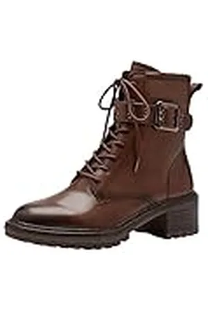 Tamaris Mujer Botines, señora Botines,TOUCHit,Botas,Bota,Media Bota,botín,Plano,Cognac,39 EU