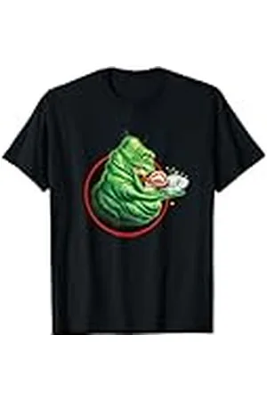 Ghostbusters Vintage Slimer Snacking Retro Badge Camiseta