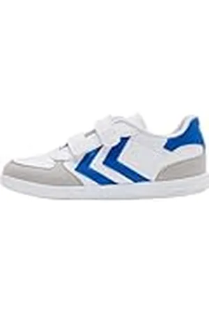 Hummel Victory, Zapatillas Unisex niños, White/Blue, 21 EU