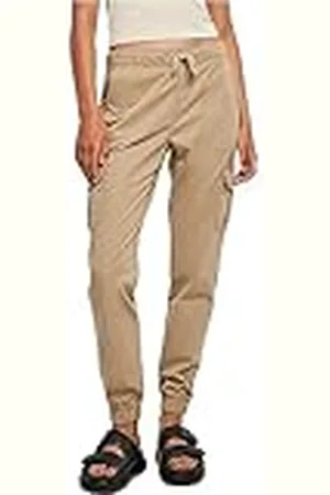 Urban classics Ladies High Waist Cargo Jogging Pants Pantalones, , S para Mujer