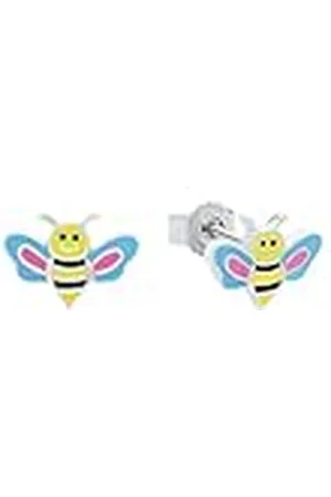 Amor Pendientes de plata de ley 925 para niñas, 0,7 cm, , abeja, en caja de regalo, 2021344