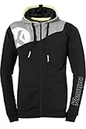 Kempa Core 2.0 Hood Chaqueta, Hombre, Negro/Gris Oscuro Mezcla, 116