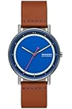 Skagen Signatur reloj para hombre, movimiento de cuarzo con correa de piel o acero inoxidable, , 40MM
