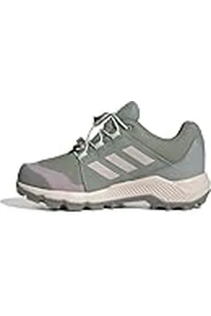 adidas Terrex Gore-Tex Hiking Shoes Kids, Zapatos de Senderismo Unisex niños, Silver Green/Linen Green/Preloved Fig, 35 1/2 EU