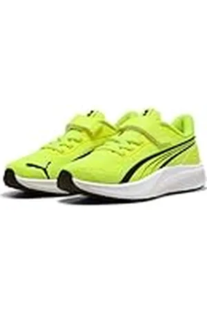 PUMA Pounce Lite AC+ PS, Zapatillas, Yellow Alert Black White, 34.5 EU