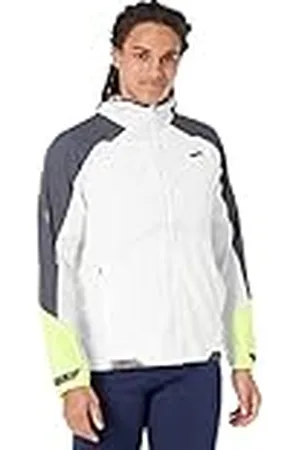 Brooks 211406134 Run Visible Convertible Jacket Jacket Hombre White/Asphalt/Nightlife Tamaño 35