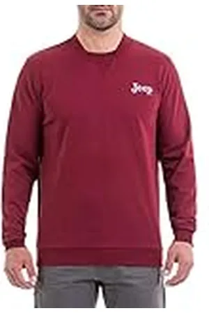Jeep Girocollo Invernale con Collo Taglio Bomber E Stampa Logo Vintage Camiseta, Hombre, , S