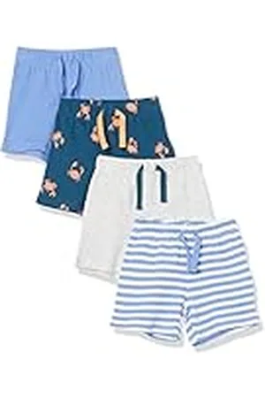 Amazon Pantalones Cortos de algodón sin Cordones - Colores interrumpidos Unisex Bebés, Pack de 4, , Prematuro
