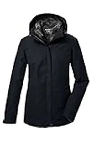Killtec Mujer Chaqueta funcional 3 en 1/chaqueta de exterior con capucha con cremallera y forro polar con cremallera KOW 303 WMN JCKT, schwarz, 48, 41820-000
