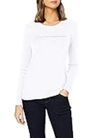 Benetton T-shirt M/L, Camiseta Mujer, Blanco (Bianco Ottico 101), L