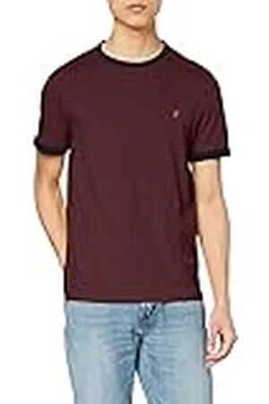 Farah Camiseta Groves Ringer Rojo, M para Hombre