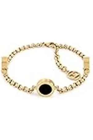 Tommy Hilfiger Jewelry Pulsera para Mujer en Oro Amarillo con Ónix Negro - 2780659