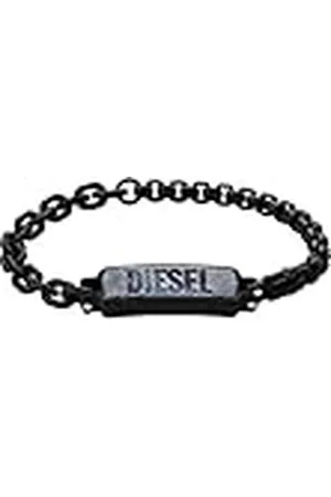 Diesel Pulsera para Hombre de Acero, L 185mm x W 11.3mm x H 7.3mm Pulsera de Acero Inoxidable, DX1326001, Jett