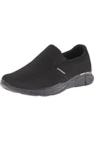 Skechers Equalizer Double-Play, Slip on Hombre, Black, 42.5 EU Ancho