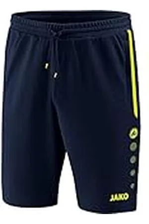 Jako Pantalones Cortos de Entrenamiento para niños, Color Azul Marino/limón, Talla 3XS