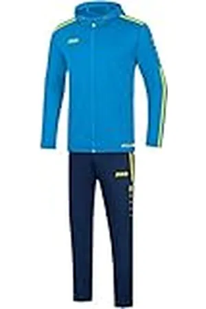 Jako Chándal infantil Striker 2.0 con capucha, azul/amarillo neón, 140