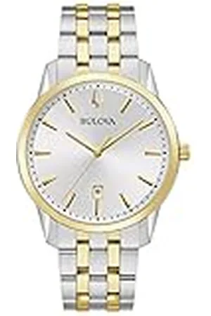 BULOVA Reloj Analógico para Hombre de Cuarzo con Correa en Acero Inoxidable 98B385