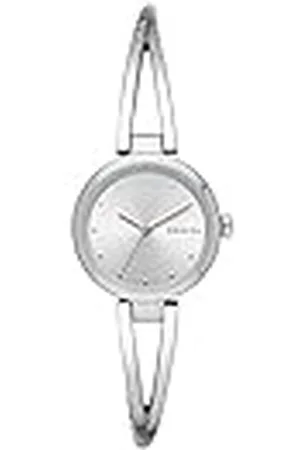 DKNY Reloj para mujer Crosswalk, movimiento de tres manecillas, caja de acero inoxidable plateado de 26 mm con correa de acero inoxidable, NY2789