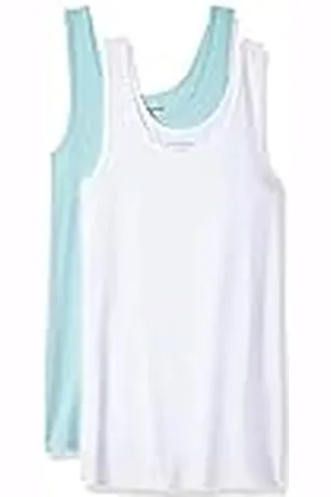 Amazon Camiseta ajustada sin mangas Mujer, Pack de 2, , XS