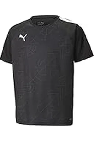 PUMA Camiseta gráfica de Teamliga Jr fútbol, Unisex niños, Negro-Asfalto, 140