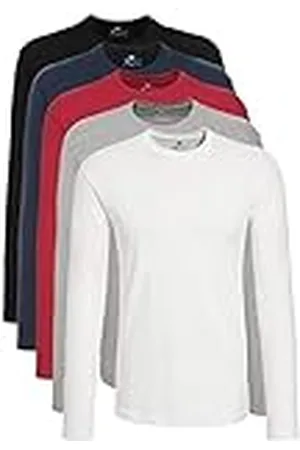 Lower East LE133 Camiseta de Manga Larga, , L (Pack de 5) para Hombre