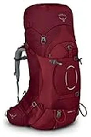 Osprey Ariel 55 Mochila de Mujer para excursiones, Rojo , Talla WM/L