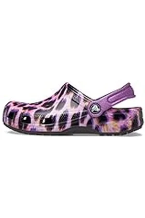 Crocs Unisex Niño Classic Animal Print Clog K Zueco, Papaya/Leopard, 28/29 EU