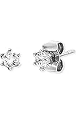Engelsrufer Keep it so simple Pendientes de mujer Shiny de de ley con circonitas, sin níquel, 4mm, de ley, Circonia cúbica
