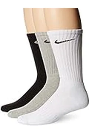 Nike 3PPK Value Cotton Crew Calcetines, Hombre, Negro, S