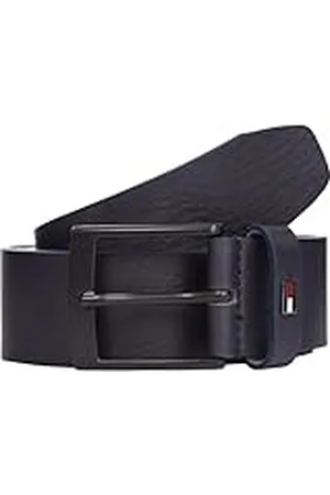 Tommy Hilfiger Hombre Cinturón Adan 3,5 cm Cinturón de piel, Azul (Space Blue), 110 cm