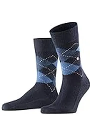 Burlington Preston M SO suave y cálido estampado 1 par, Calcetines Hombre, Azul (Dark Navy 6375), 40/46 EU
