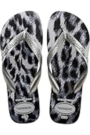 Havaianas Top Animals, Chanclas, Cómodas, Ligeras y Duraderas, Suela con Estampado de Animal Print, Tiras Anchas y Suela Flexible, Mujer