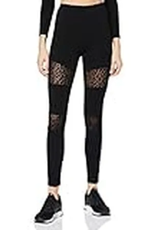 Urban classics Tb3754-ladies Flock Lace Inset Leggings, , 3XL Slim para Mujer