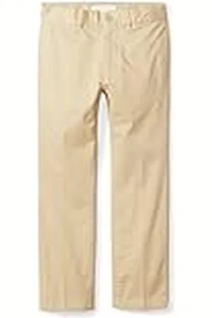 Amazon Pantalones Chinos de Uniforme de Corte Recto y Frente Plano Niño, , 9 años