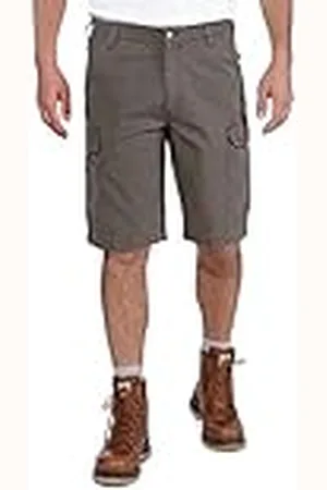 Carhartt Pantalones cortos cargo en lona Rugged Flex, Relaxed Fit Para Hombre, Verde militar oscuro, W40