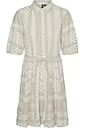 VERO MODA Vmdicthe Wvn Ga-Vestido Corto de Volumen 2/4 Keid, , M para Mujer