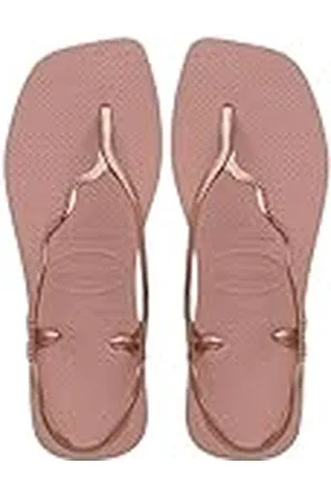 Havaianas Soleil, Sandalias Elegantes, Duraderas y Cómodas, Con Forma de T, Cierre Trasero, Tiras Onduladas y Suela con Bordes Cuadrados, Mujer