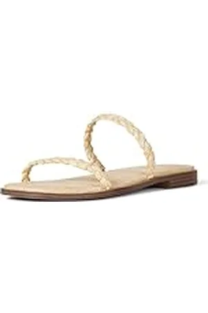 THE DROP Paris Square Toe Two Strap Flat Sandal Sandalias, , 38.5 EU
