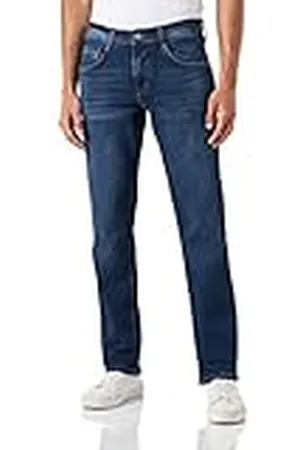 Mustang Style Denver Straight Jeans, Mittelblau 414, 30W x 32L para Hombre