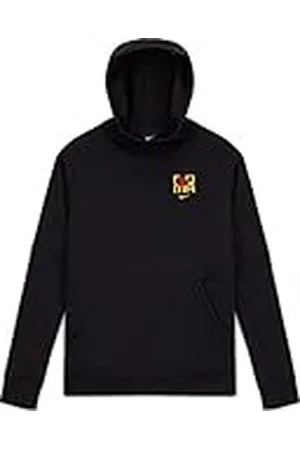 Nike Roma Y NK Gfa FLC Po Hood Sweatshirt, Unisex niños, Black/University Gold no Sponsor, XS