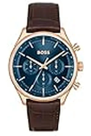 HUGO BOSS Reloj Cronógrafo de Cuarzo para Hombre Colección Gregor con Correa de Cuero Marrón - 1514050