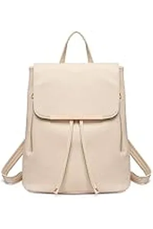 MISS LULÙ Mochila pequeña impermeable para mujer, mochila de ciudad, mochila moderna para mujer, piel sintética para viajes, trabajo, escuela