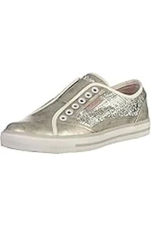 QS by s.Oliver 44207, Zapatillas Niñas, Plateado (Silver Sequin 949), 34 EU