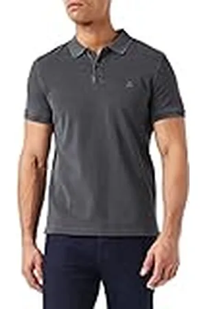 Marc O’ Polo Marc OߴPolo Hombre Polo de manga corta de algodón orgánico Regular fit, (Grau), XL