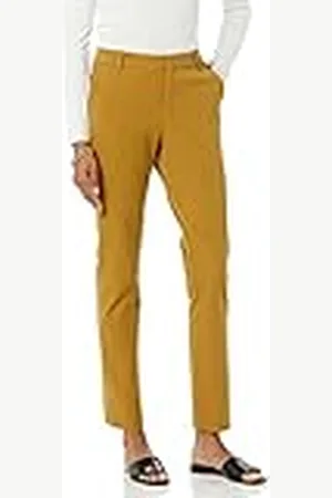 Amazon Pantalón Bielástico de Pernera Recta y Largo Completo Mujer, , 36