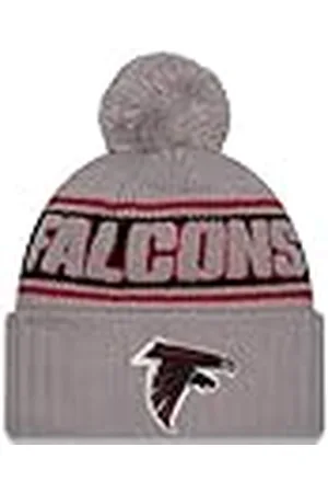 New Era Atlanta Falcons NFL 2024 Sideline Sport Knit Gris Gorro con Pompón