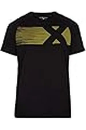 energetics Massimo III UX Camiseta para Hombre, Unzutreffend, Evergreen, Camiseta Massimo III UX, Hombre, Color Negro/Amarillo, tamaño Large