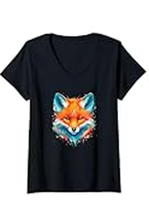 Fox Mujer Zorro Camiseta Cuello V