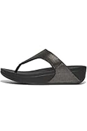 FitFlop Lulu Glitz-Canvas Toe-Post Sandalias, Mujer, , 43 EU